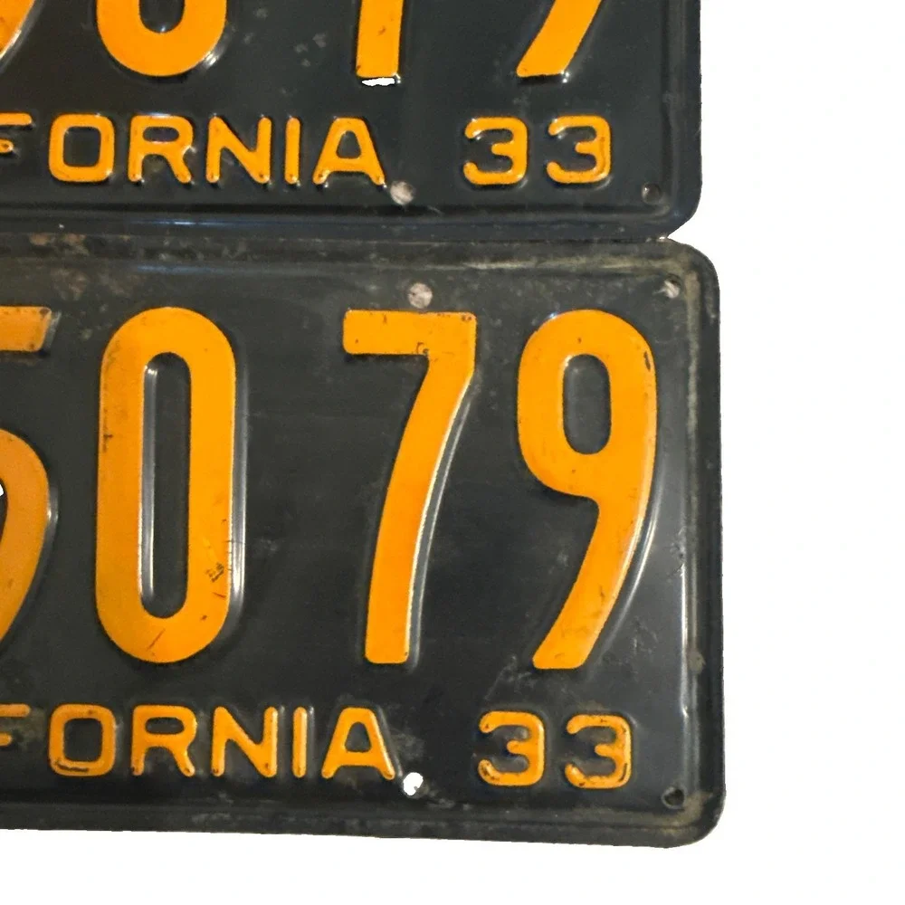 1933 33 California Plates Lincoln Chevrolet Plymouth Nash Hudson Buick Pontiac